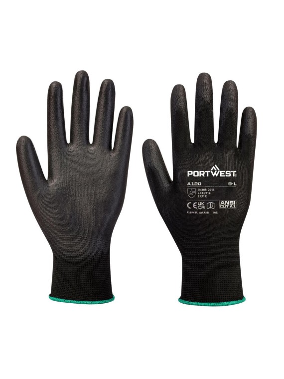 Gants enduit PU Noir x12