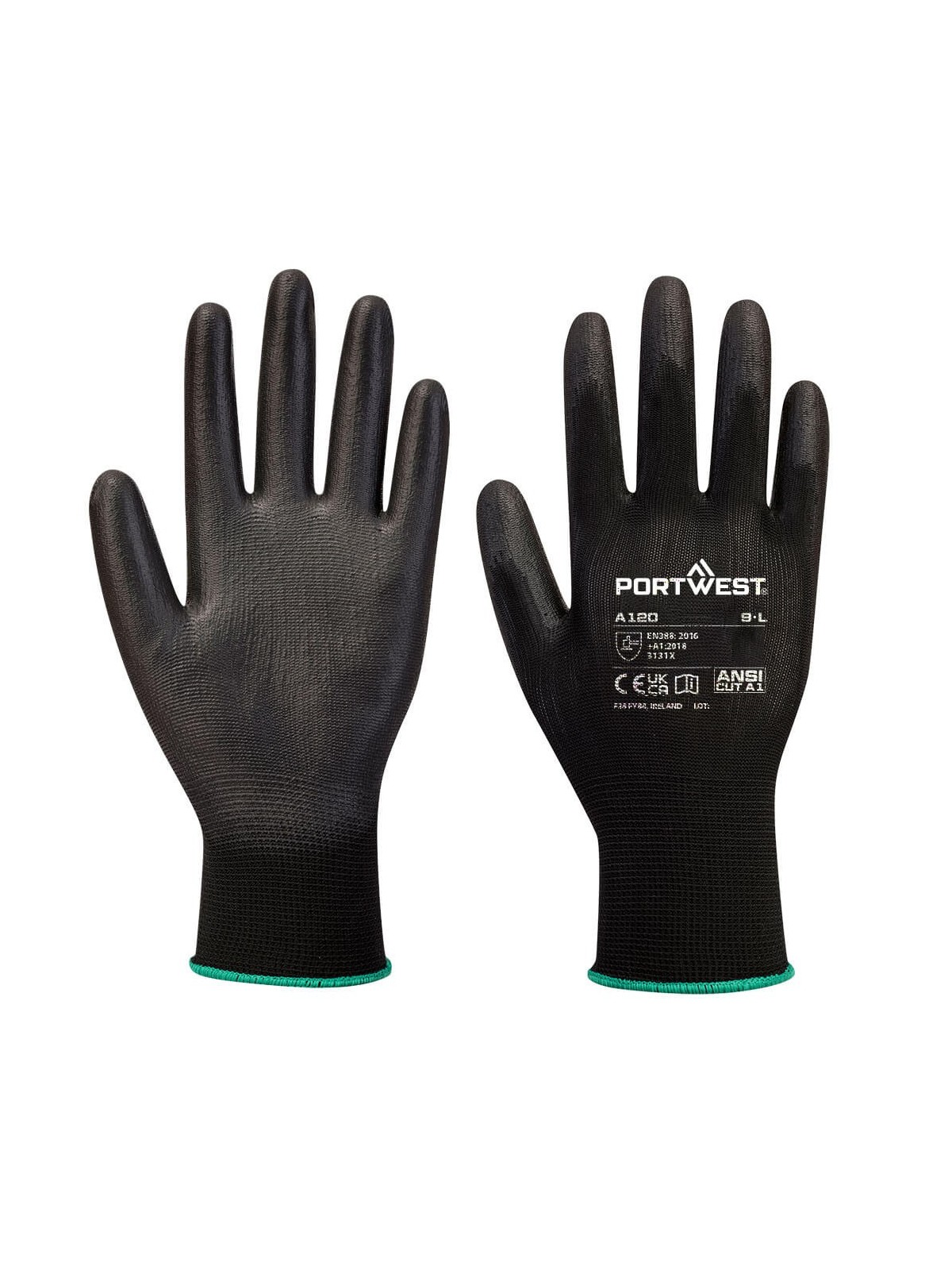 Gants enduit PU Noir x12