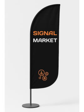 Beach Flag Concave - Drapeau publicitaire sur mesure | Signal Market