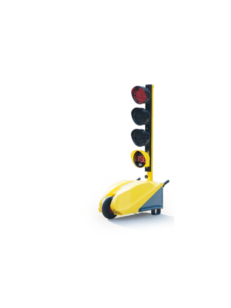 Feu tricolore de chantier à led avec décompte temps