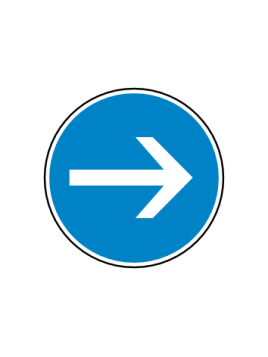 Panneau B21-1 – Obligation de Tourner à Droite en Acier NF | Signal Market