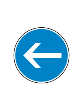 Panneau B21-2 – Obligation de Tourner à Gauche en Acier NF | Signal Market