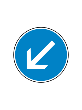 Panneau B21A1 – Contournement Obligatoire par la Gauche en Acier NF | Signal Market