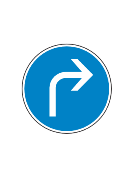 Panneau B21C1 – Direction Obligatoire à Droite en Acier NF | Signal Market