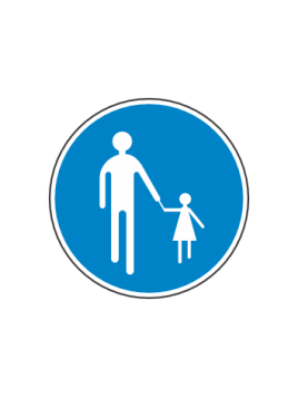 Panneau B22B – Chemin Obligatoire pour Piétons en Acier NF | Signal Market