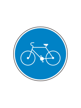 Panneau B22A – Piste ou Bande Obligatoire pour Cyclistes en Acier NF | Signal Market