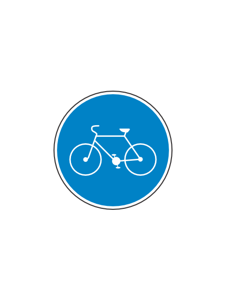 Panneau B22A – Piste ou Bande Obligatoire pour Cyclistes en Acier NF | Signal Market