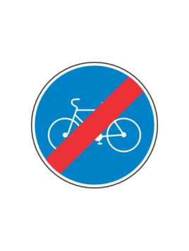 Panneau B40 – Fin de Piste ou Bande Obligatoire pour Cyclistes en Acier NF | Signal Market