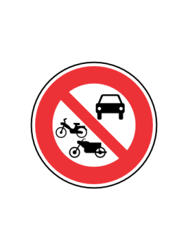 Panneau B7B – Accès Interdit à Tous les Véhicules à Moteur en Acier NF | Signal Market