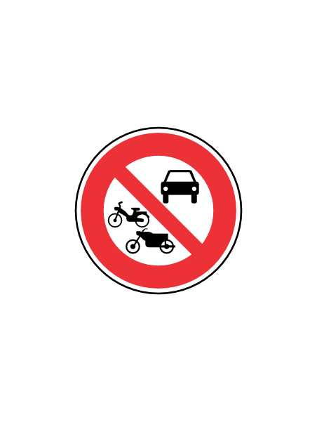 Panneau B7B – Accès Interdit à Tous les Véhicules à Moteur en Acier NF | Signal Market