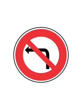 Panneau B2A – Interdiction de Tourner à Gauche en Acier NF | Signal Market