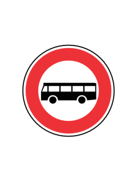 Panneau B9F – Accès Interdit aux Véhicules de Transport en Commun en Acier NF | Signal Market