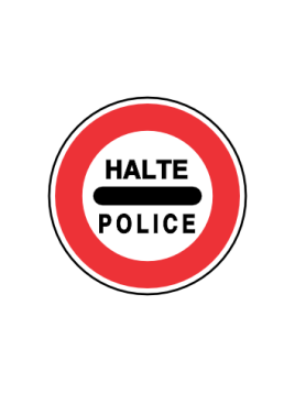 Panneau B5B – Halte Police en Acier NF | Signal Market