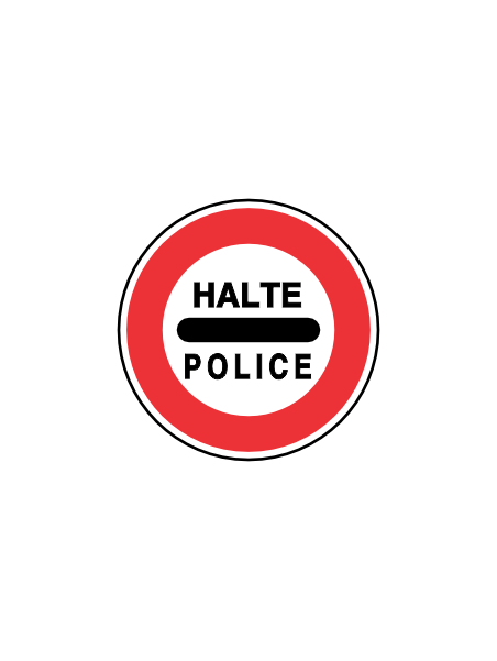 Panneau B5B – Halte Police en Acier NF | Signal Market