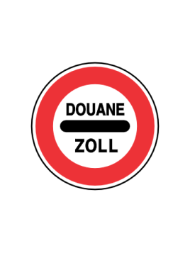 Panneau B4 – Douane / Zoll en Acier NF | Signal Market