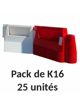 Glissière en plastique K16 pack de 25