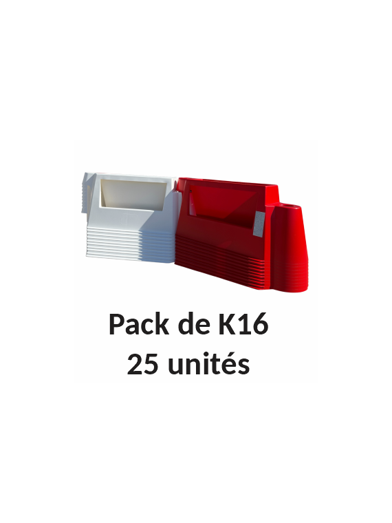 Glissière en plastique K16 pack de 25